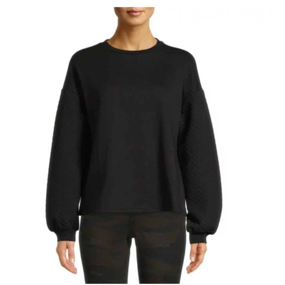 Time and Tru Women's Plus Size Quilted Pullover